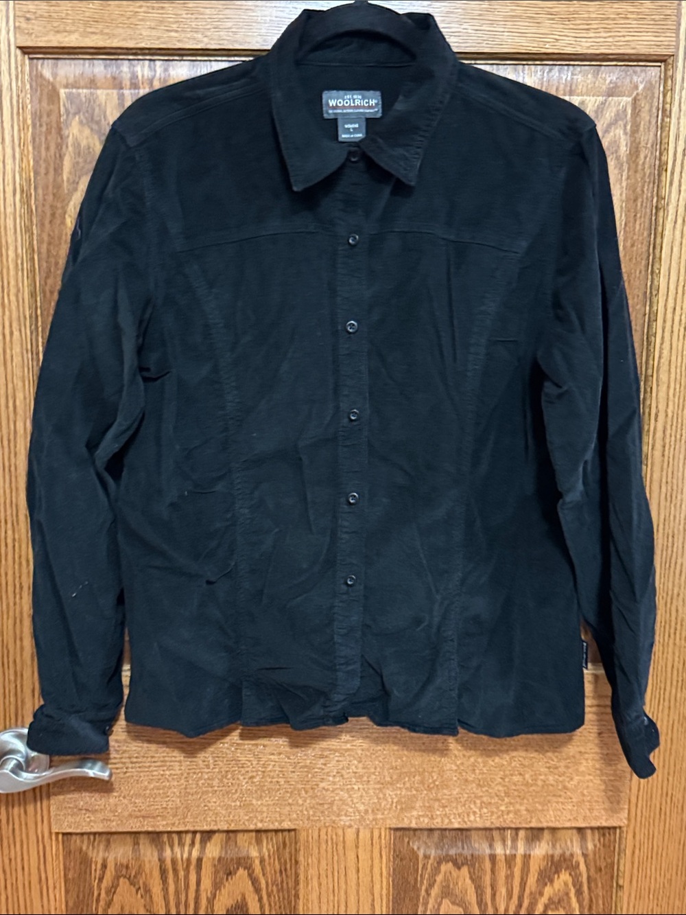 Woolrich Black Lightweight Corduroy Shirt